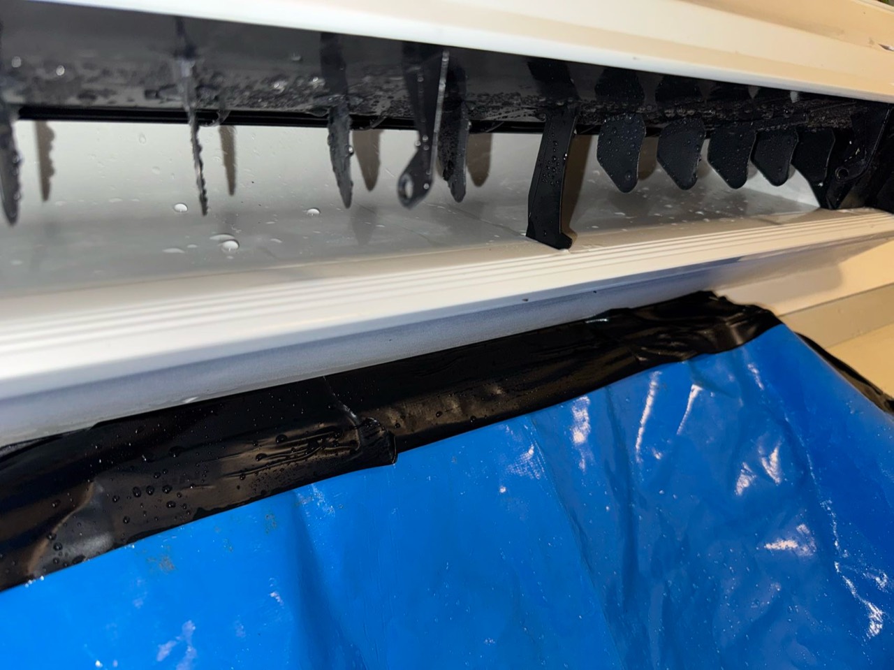 Air conditioner airflow area after cleaning